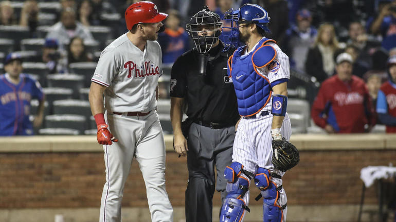 Phillies vs  Mets: Phillies’ Rhys Hoskins takes 34-second revenge home run trot against Mets