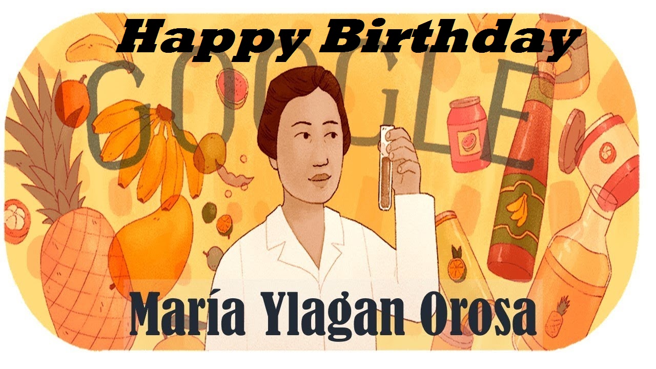 Google doodle on  María Ylagan Orosa 126th birthday celebration of an amazing Filipina