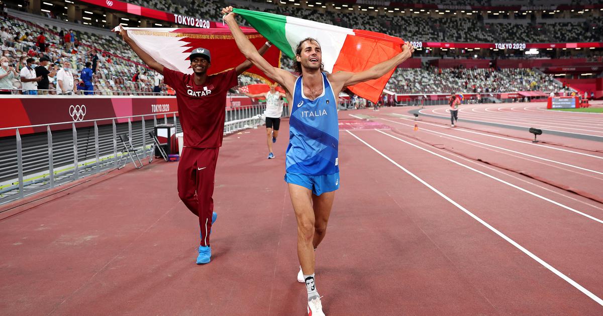 In emotional high jump final, Gianmarco Tamberi and Mutaz Essa Barshim share Olympic gold