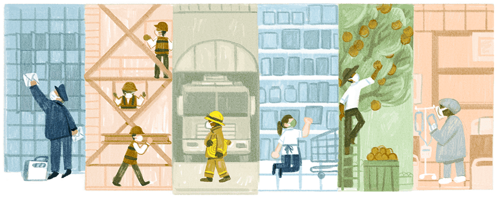 Google doodle celebrates Labor Day