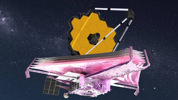 James Webb Space Telescope’s tower assembly is extended to allow for the deployment of sunshield