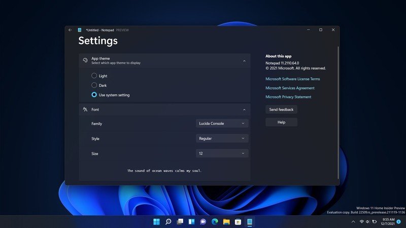 Microsoft is releasing Notepad with a dark mode for Windows 11 Insiders