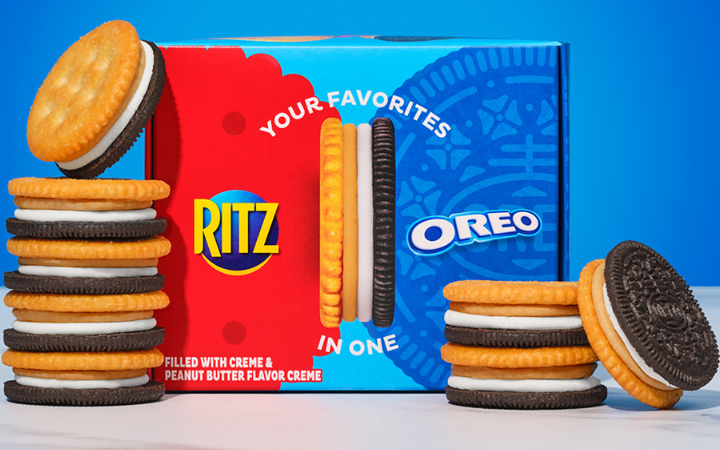Oreo and Ritz are offering away free cookie-cracker sandwiches