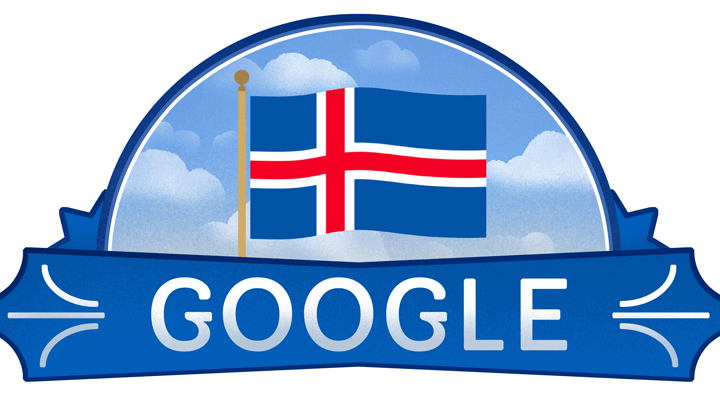 Google doodle celebrates Iceland National Day