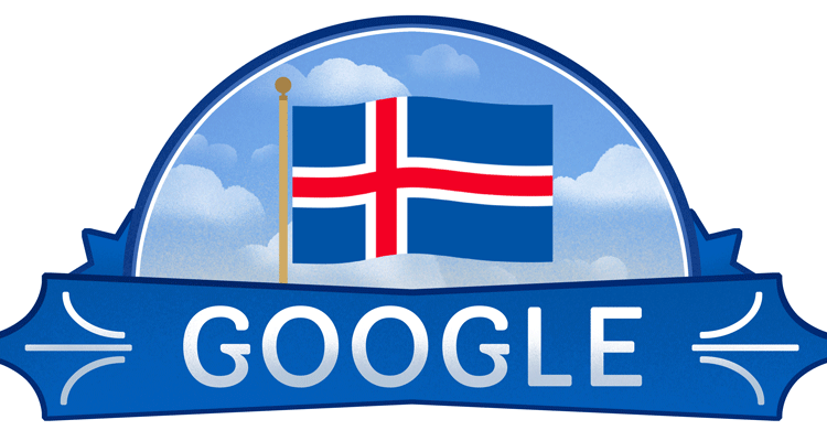 Google doodle celebrates Iceland National Day