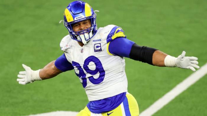 In a reworked deal, Los Angeles Rams defensive tackle Aaron Donald gets a big raise