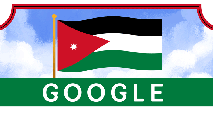 Google doodle celebrates Jordan Independence Day