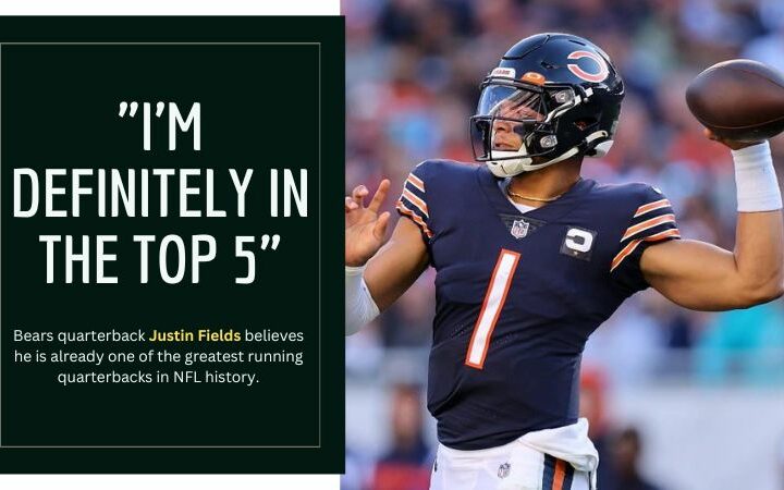 Chicago Bears’ QB Justin Fields announces his list of the top 5 running quarterbacks in NFL history
