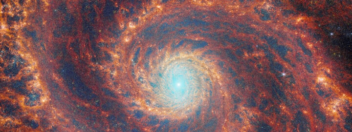 A stunning cosmic whirlpool has been captured by the James Webb Telescope