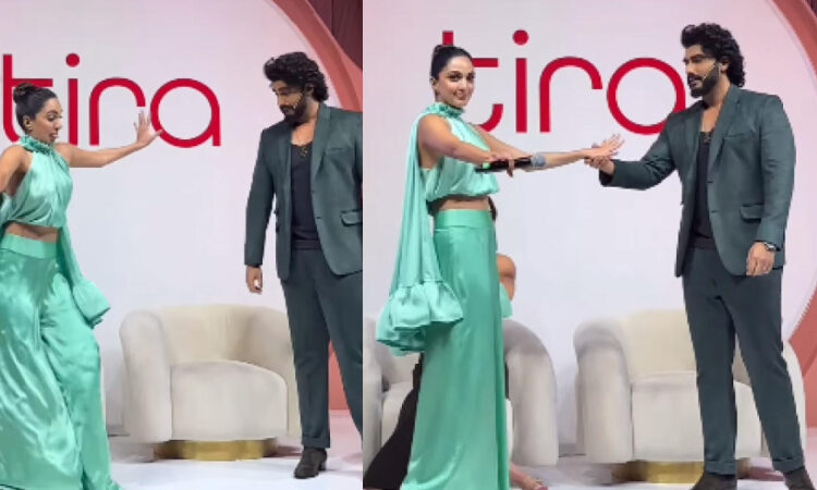 As Kiara Advani almost falls on Kareena Kapoor, Arjun Kapoor helps