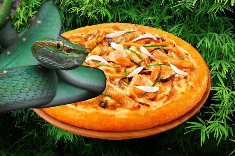 Hong Kong’s Pizza Hut is offering snake pizza