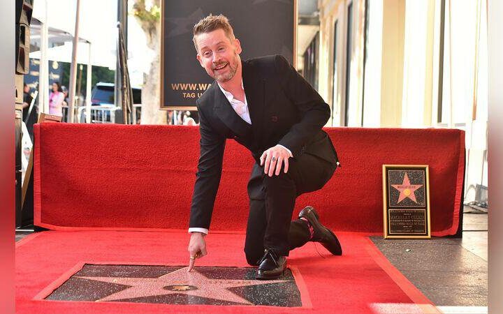 Macaulay Culkin is honoured with a star on the Hollywood Walk of Fame