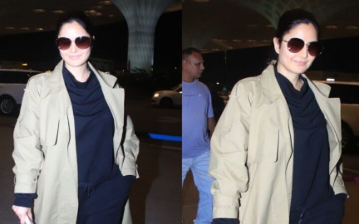 An effortless airport look and no makeup by Katrina Kaif shows how to layer up for winter