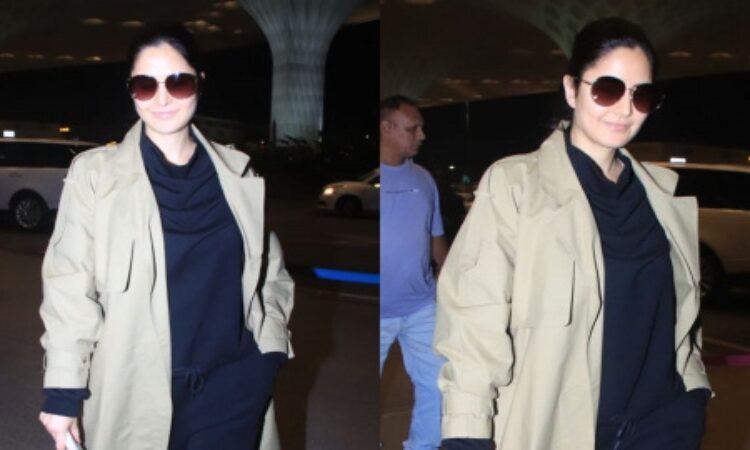 An effortless airport look and no makeup by Katrina Kaif shows how to layer up for winter