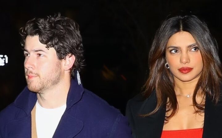 While enjoying an anniversary dinner in New York with Nick Jonas, Priyanka Chopra looks beautiful in red