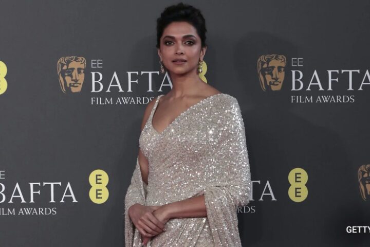 During the BAFTA Awards 2024, Deepika Padukone wears a saree as she presents major awards