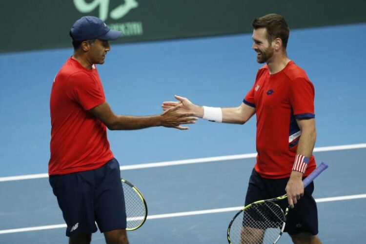 Austin Krajicek and Rajeev Ram lead the United States past Ukraine in the Davis Cup