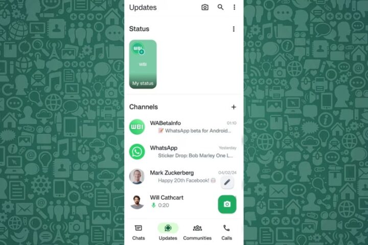 Here can be Whatsapp Status Tray could be Stay as per redesigned