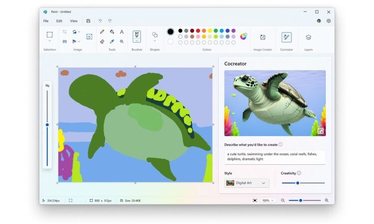 A new Copilot menu is now available for Microsoft Paint, and OneDrive files are now included in Windows Search