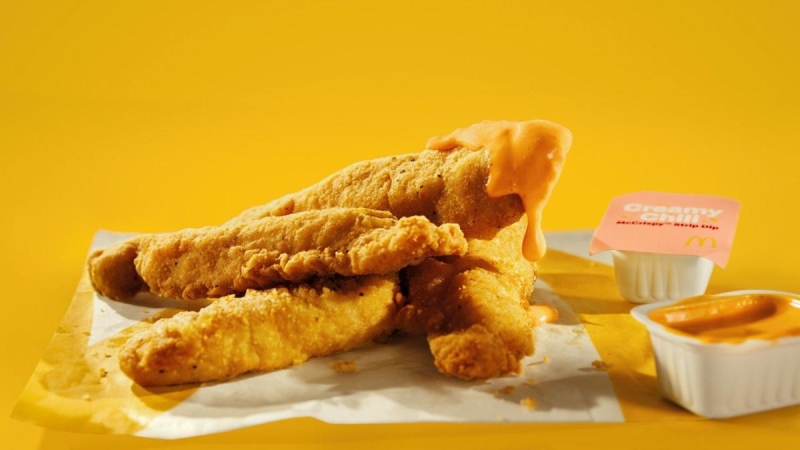 A new McCrispy Strip and creamed chili dip from McDonald’s take dipping to a whole new level