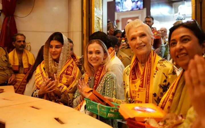On Maye Musk’s birthday, the mother of Tesla CEO Elon Musk, Spotted at Siddhivinayak temple with actress Jacqueline Fernandez